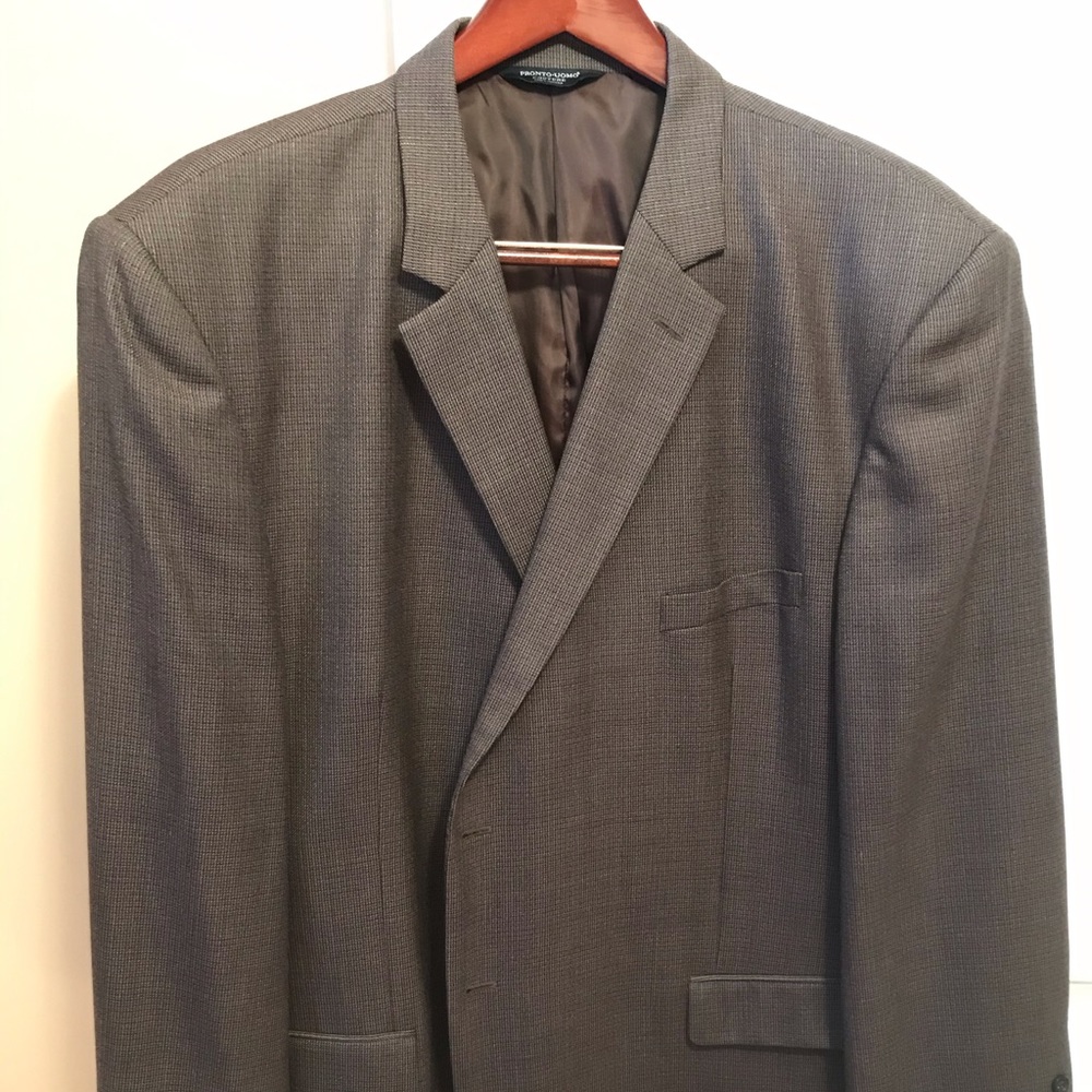Pronto-Uomo Couture Brown Sport Coat Size 56 Long.